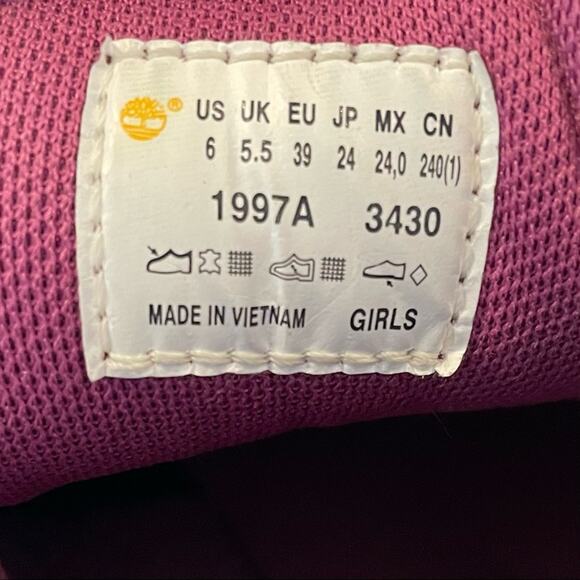 TIMBERLAND FLOWER FLORAL GIRLS WINTER RAIN SNOW BOOT BLUE 6 - Picture 5 of 5